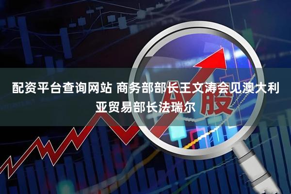 配资平台查询网站 商务部部长王文涛会见澳大利亚贸易部长法瑞尔